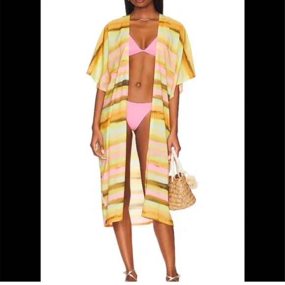 Sunset Kimono in Multi PLUSH by Anthropologie. Size XS